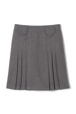 ZET New Girls School Uniform Box Pleat Skirt 2-13 Years Black Grey Navy