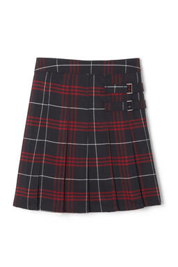 Little Big Girls' & Women's Pleated Plaid Skirt High Waist Mini Skort for School Tennis Mom and Daughter 2T-14Y to 3XL 